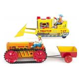 Marx Tin Windup Crawler w/ Trailer and Japan Batte