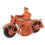 Hubley Cast Iron Patrol Motorcycle