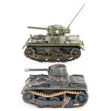 (2) Gama Tin Windup Tanks
