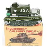 Japan Tin Thunderbolt Cap Firing Tank w/ Box