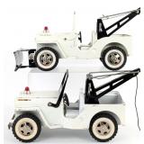(2) Tonka AA Jeep Wrecker Tow Trucks