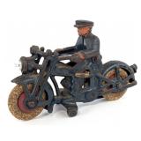 Hubley Cast Iron Motorcycle w/ Electric Light