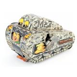 Marx Tin Windup The Flintstones Turnover Tank