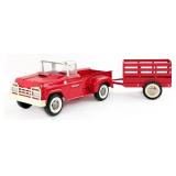 Buddy L Pickup Truck w/ Tonka Utility Trailer