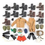 Vintage Hasbro GI Joe Boots, Hats, and Outfits