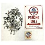 G.I. Joe Weapon Accessories and Metal Sign