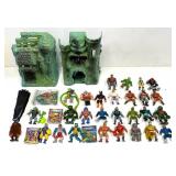 (28) He-Man Action Figures and Castle Gray Skull