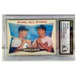 1960 Mickey Mantle and Ken Boyer Topps Rival All S