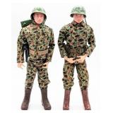 (2) Vintage GI Joe Action Soldiers w/ Camouflage O