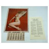 1953 Marilyn Monroe Golden Dreams Calendar