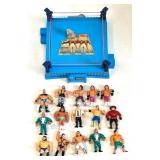 (15) Wrestling Figures and Wrestle Mania Ring