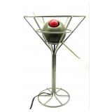 1993 Chrome David Krys Martini Olive Lamp