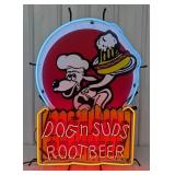 Custom Dog n Suds Three-Color Neon Sign