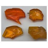 (4) Pontiac Hood Ornament Inserts