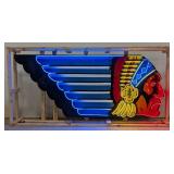 Nearly 10ft Custom Hand Painted Wasatch Indian Hea