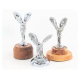 Lot of 3 Spirit of Ecstasy Rolls-Royce Mascots