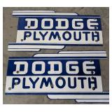 Set Of 4ft Dodge Plymouth Dealership Style Neon Si