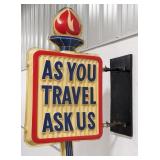 Vintage 2-Sided Standard Oil / AMOCO 'Ask Us' /