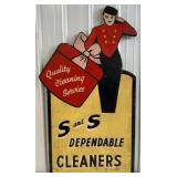5ft Vintage DSW S&S Cleaning Service Advertising S