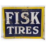 Vintage DSP Fisk Tires Flanged Advertising Sign