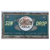 Large Sun Drop Gold-en Cola Embossed Advertising S