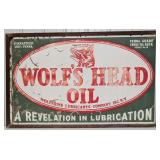 5ft Early SST Wolfï¿½s Head Motor Oil Advertising Si