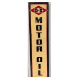6ft Vintage SST DX Motor Oil Embossed Vertical Sig