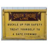 6ft Vintage DSW South Shore Line Railroad Sign / C