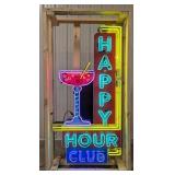 6ft Custom Happy Hour Club Neon Sign