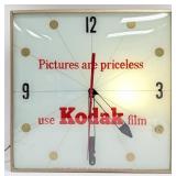 Vintage Kodak Film Lighted Advertising Clock / Can