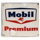 Vintage SSP Mobil Premium Gasoline Gas Pump Plate