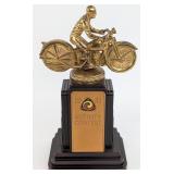 Original 1941 AMA Motorcycle Trophy w/ Rare 6-1/2i