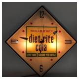 Vintage Diet-Rite Cola Lighted Advertising PAM Clo