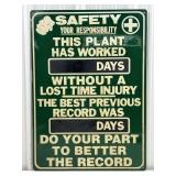 Vintage SST Factory Safety ' Days Without An Inju