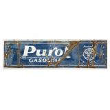 Nearly 6ft Vintage SSP Purol Gasoline Pure Oil Adv