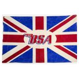Vintage BSA Motorcycle Dealership Cloth Advertisin