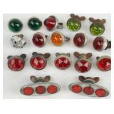 Lot Of Vintage Motorcycle Accessory Glass Jeweled