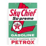 Texaco Sky Chief w/ Petrox Porcelain Pump Sign (TA