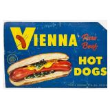 Vintage Chicago Vienna Beef Hot Dogs Easel Back Co