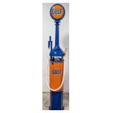 Restored Wayne Gulf Curbside Gas Pump w/ Globe