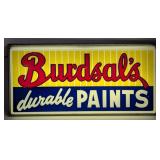 Vintage Burdsal's Durable Paints Lighted Advertisi