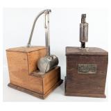 2) Antique Jump Spark Countertop Cigar Lighters