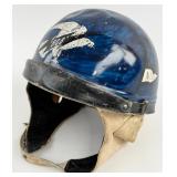 Vintage Racing Helmet w Period Custom Paint Job /