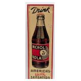 Vintage SST Nichol Kola Advertising Sign w/ Graphi