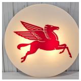 Large 4ft Vintage Mobil Gas Station Pegasus Lexan