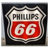 Nearly 5ft Phillips 66 Embossed Lighted Advertisin