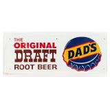 Vintage SST Dad's Root Beer Embossed Advertising S