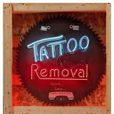 Custom 2-Color Tattoo Removal Buzz Saw Neon Sign