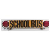 Large Vintage 2-Sided School Bus Metal Topper Sign