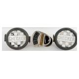 Lot Of Early Automotive Lights / Checker Milk Glas